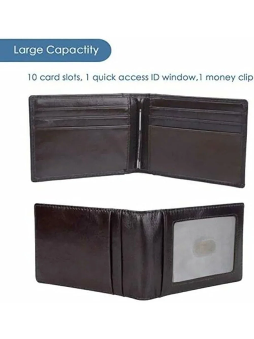 Slim Bifold Money Clip Wallet for Men | RFID Leather Front Pocket Card Holder